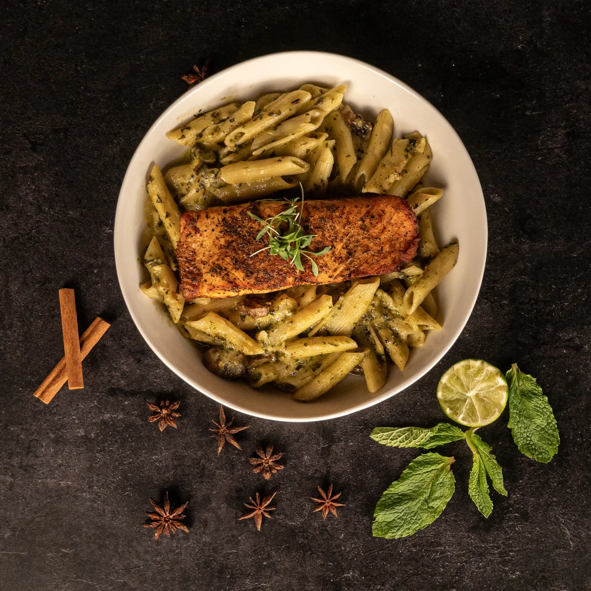 Celeste Pesto Penne (Grilled Shrimp)